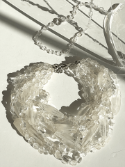 ÇOK SIRALI KRİSTAL QUARTZ CHOKER KOLYE