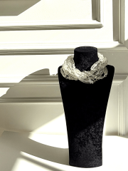 ÇOK SIRALI KRİSTAL QUARTZ CHOKER KOLYE