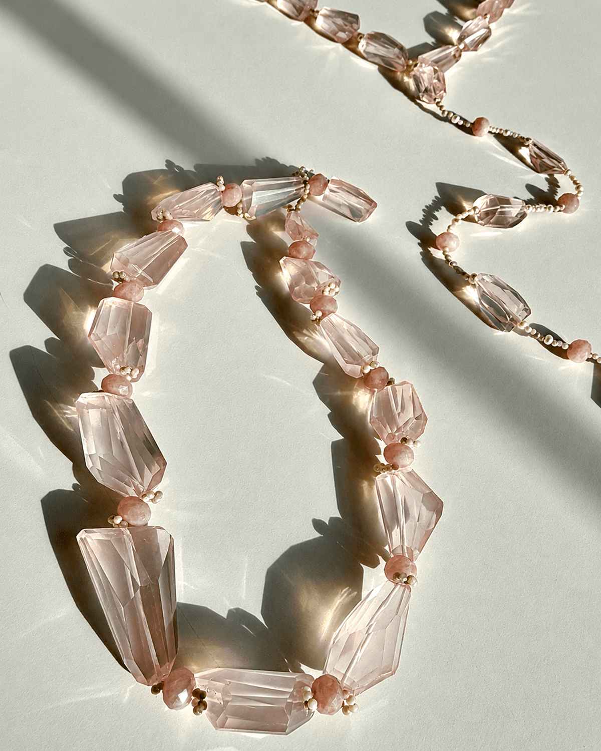 PİNK QUARTZ KISA KOLYE