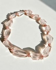 PİNK QUARTZ KISA KOLYE