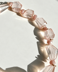 PİNK QUARTZ KISA KOLYE